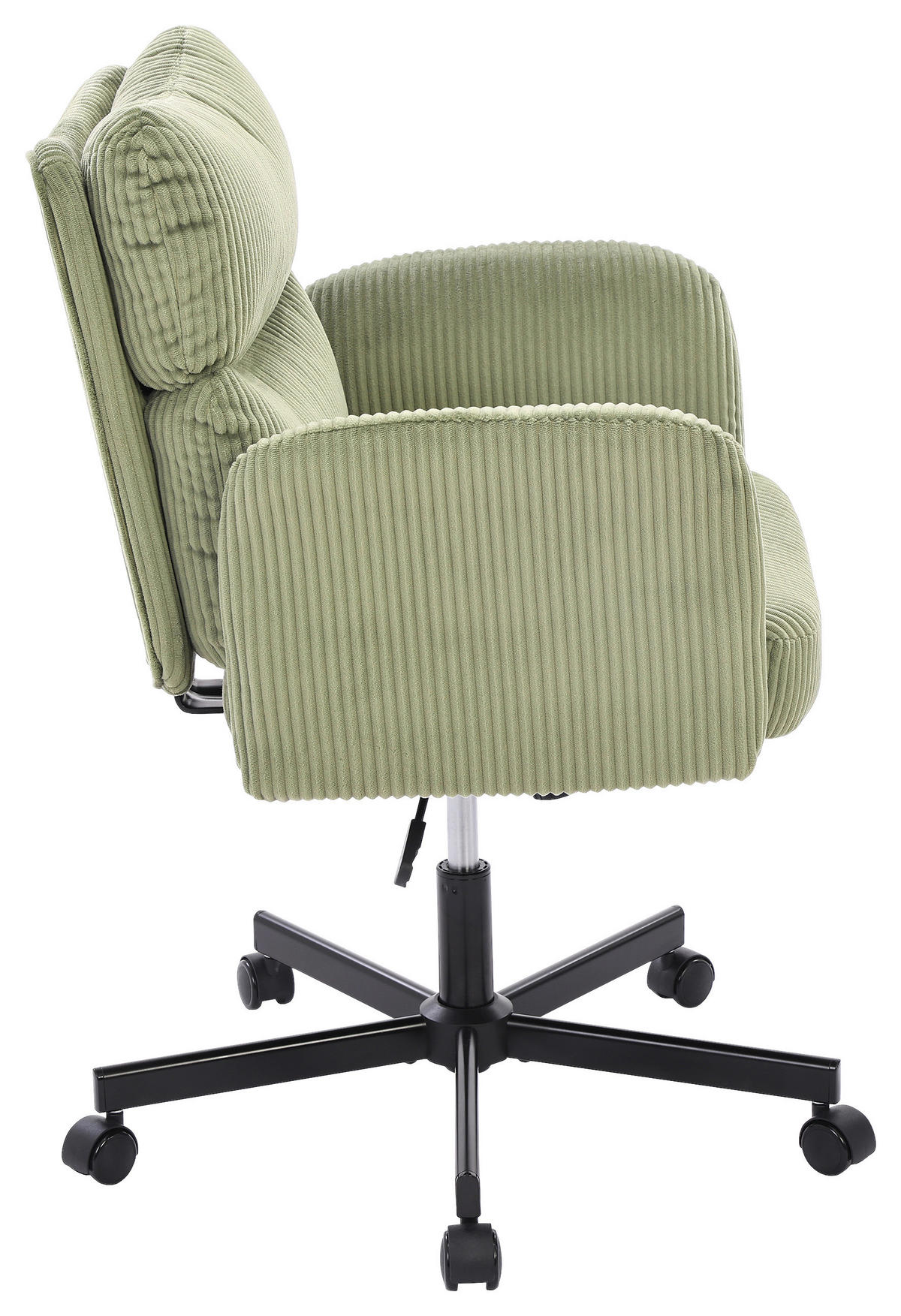 FORGÓSZÉK  kord zöld  - fekete/zöld, Modern, műanyag/textil (73/85-95/65cm) - Livetastic