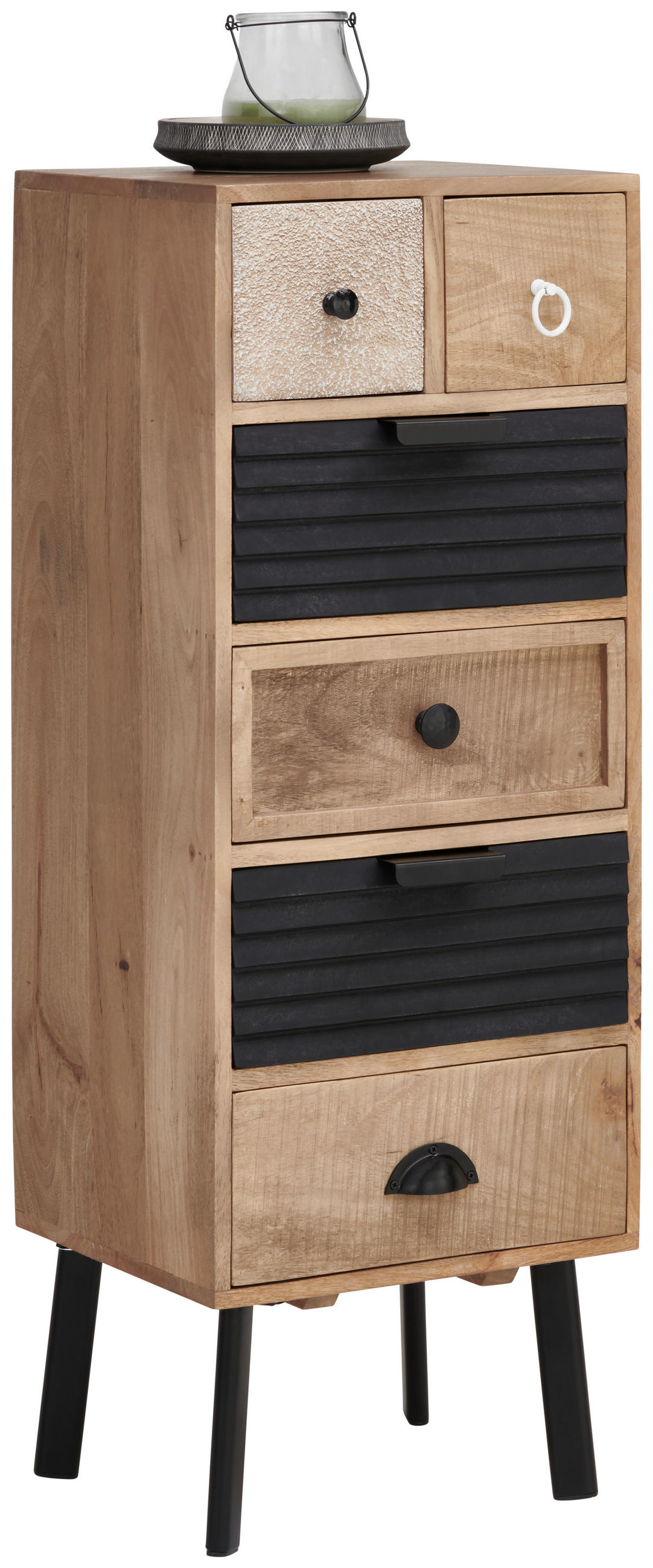KOMMODE  in 40/108/35 cm  - Hellbraun/Dunkelbraun, LIFESTYLE, Holz/Metall (40/108/35cm) - Landscape