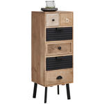KOMMODE  in 40/108/35 cm  - Hellbraun/Dunkelbraun, LIFESTYLE, Holz/Metall (40/108/35cm) - Landscape