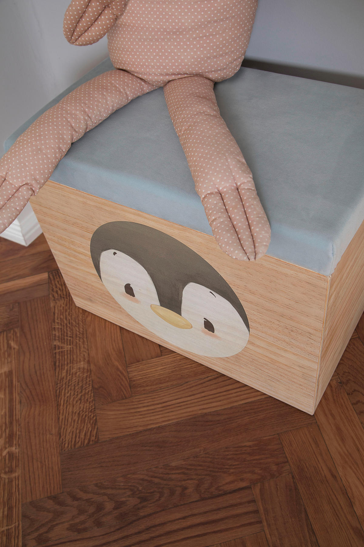 SPIELZEUGTRUHE Anouk  - Hellblau, KONVENTIONELL, Holz (50/40/30cm)