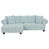 ECKSOFA Mintgrün Plüsch  - Dunkelbraun/Mintgrün, KONVENTIONELL, Holz/Textil (190/288cm) - Carryhome