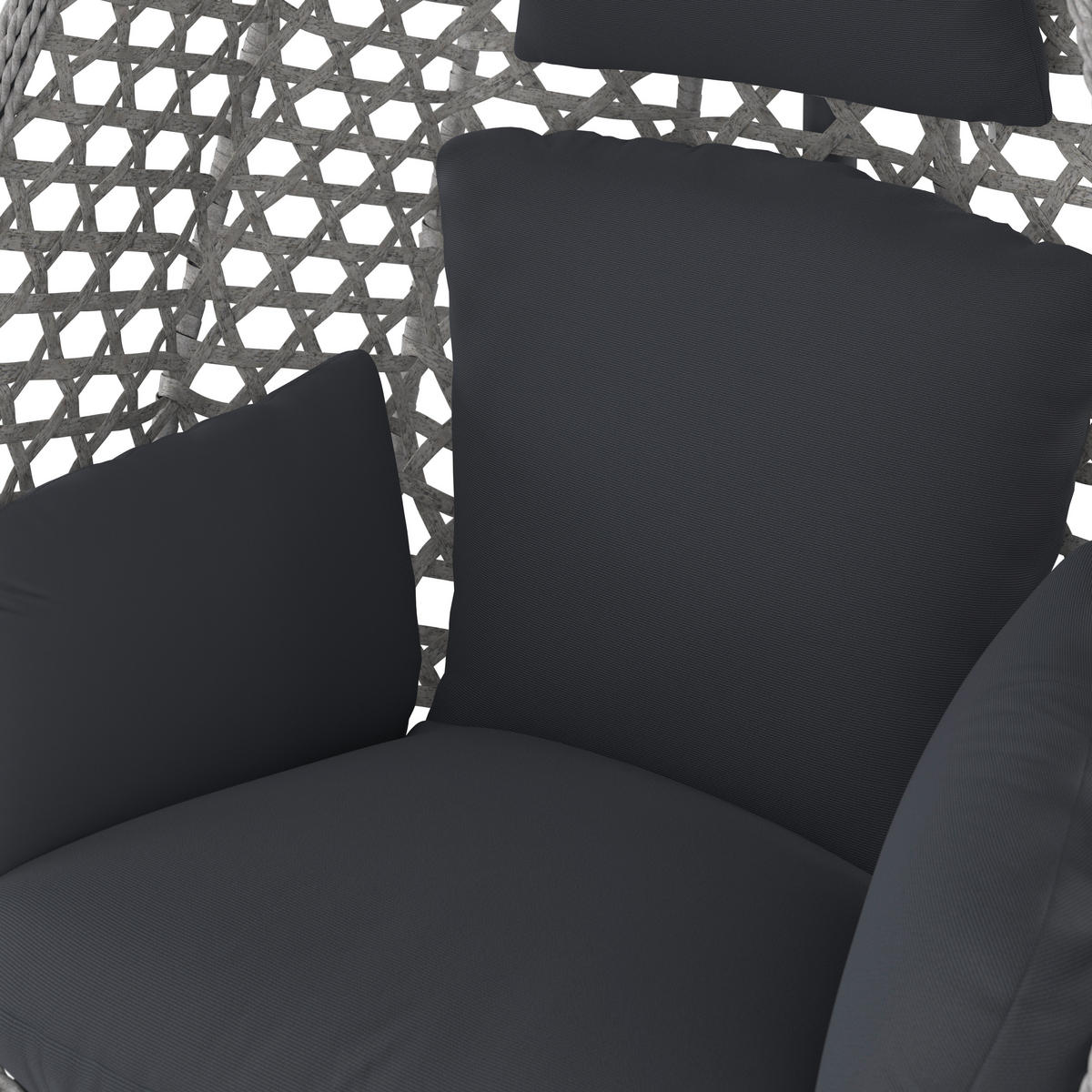 HÄNGESESSEL 94/111/68 cm  - Dunkelgrau/Grau, MODERN, Kunststoff/Textil (94/111/68cm) - Ambia Garden