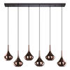 HÄNGELEUCHTE 144,5/32/150 cm   - Schwarz/Kupferfarben, Basics, Glas/Metall (144,5/32/150cm)