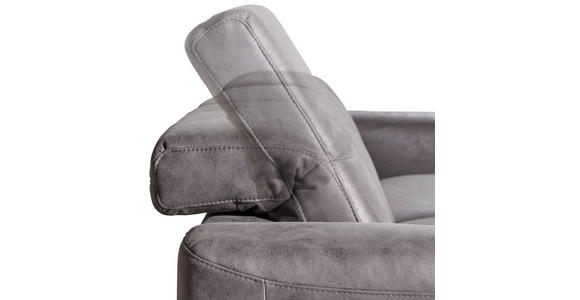 WOHNLANDSCHAFT in Grau, Beige - Edelstahlfarben/Beige, Design, Holz/Textil (311/163cm) - Dieter Knoll