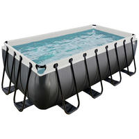 POOL Black 400/200/122 cm  - Schwarz, KONVENTIONELL, Metall (400/200/122cm) - EXIT Toys