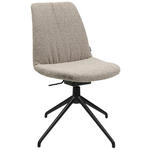 STUHL  in Aluminium Flachgewebe Metall, Textil  - Schwarz/Naturfarben, Design, Textil/Metall (46/85-88/55cm) - Johann Jakob