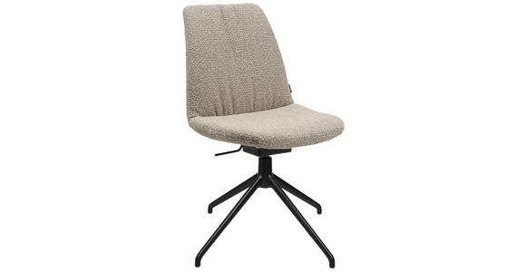 STUHL in Aluminium Flachgewebe Metall, Textil - Schwarz/Naturfarben, Design, Textil/Metall (46/85-88/55cm) - Johann Jakob