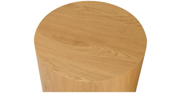 BEISTELLTISCHSET rund Eichefarben - Eichefarben, Design, Holzwerkstoff (38-48/38-48/32-38cm) - Carryhome