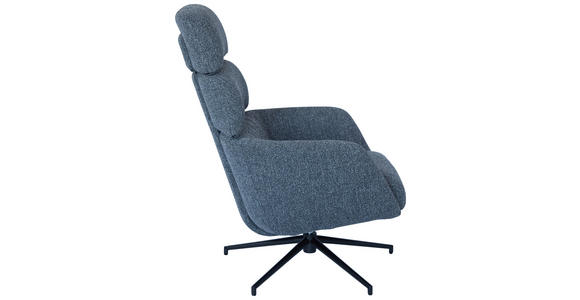 RELAXSESSELSET Webstoff Hocker, Kopfteilverstellung    - Schwarz/Grau, Design, Textil/Metall (73/110/87cm) - Dieter Knoll