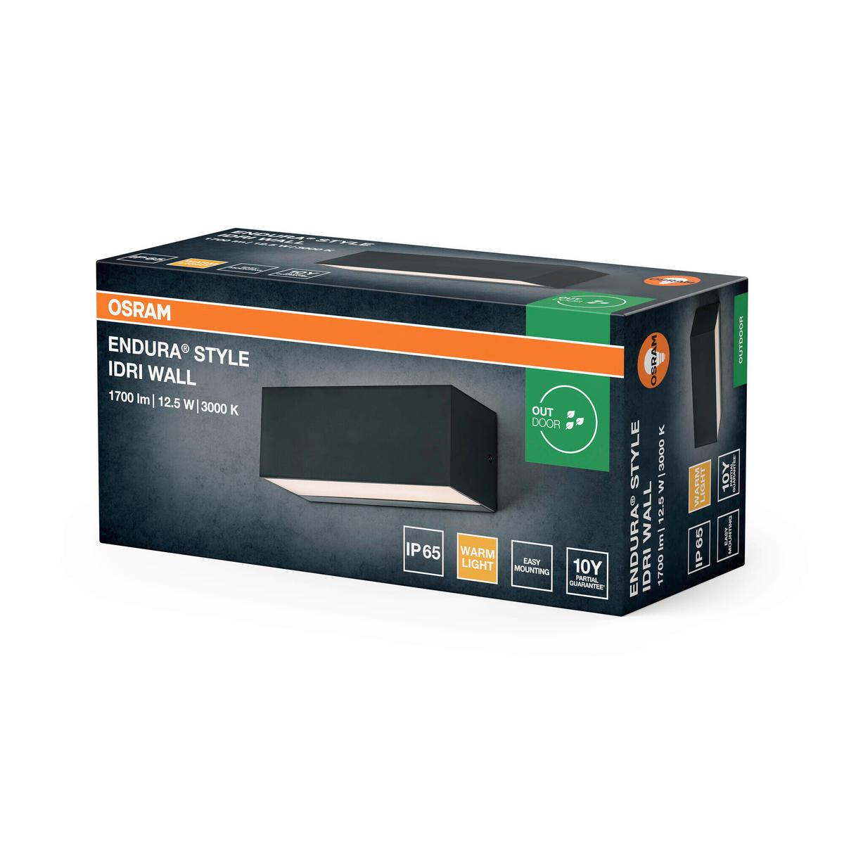 LED-AUßENLEUCHTE 23/9/10,1 cm   - Dunkelgrau, Basics, Kunststoff (23/9/10,1cm) - Osram