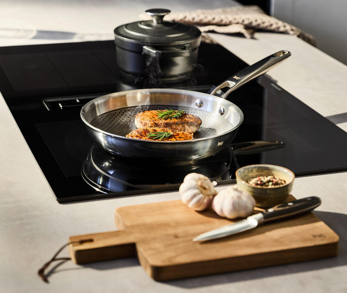 BRATPFANNE Greblon®-Antihaftbeschichtung 24 cm  - Edelstahlfarben, Basics, Metall (24cm) - Homeware Profession.