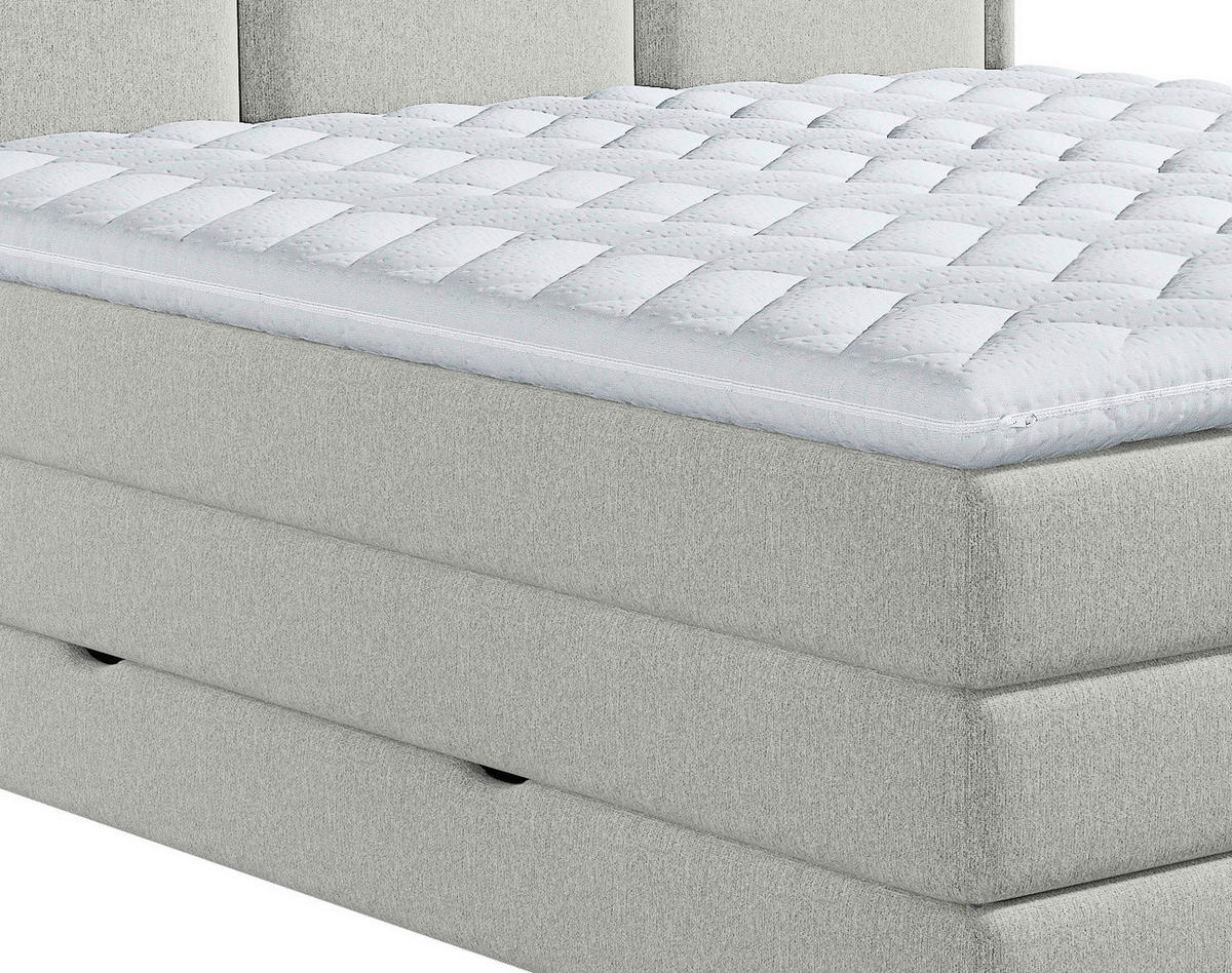 BOXSPRINGBETT 160/200 cm  in Hellgrau  - Hellgrau, Design, Kunststoff/Textil (160/200cm) - MID.YOU