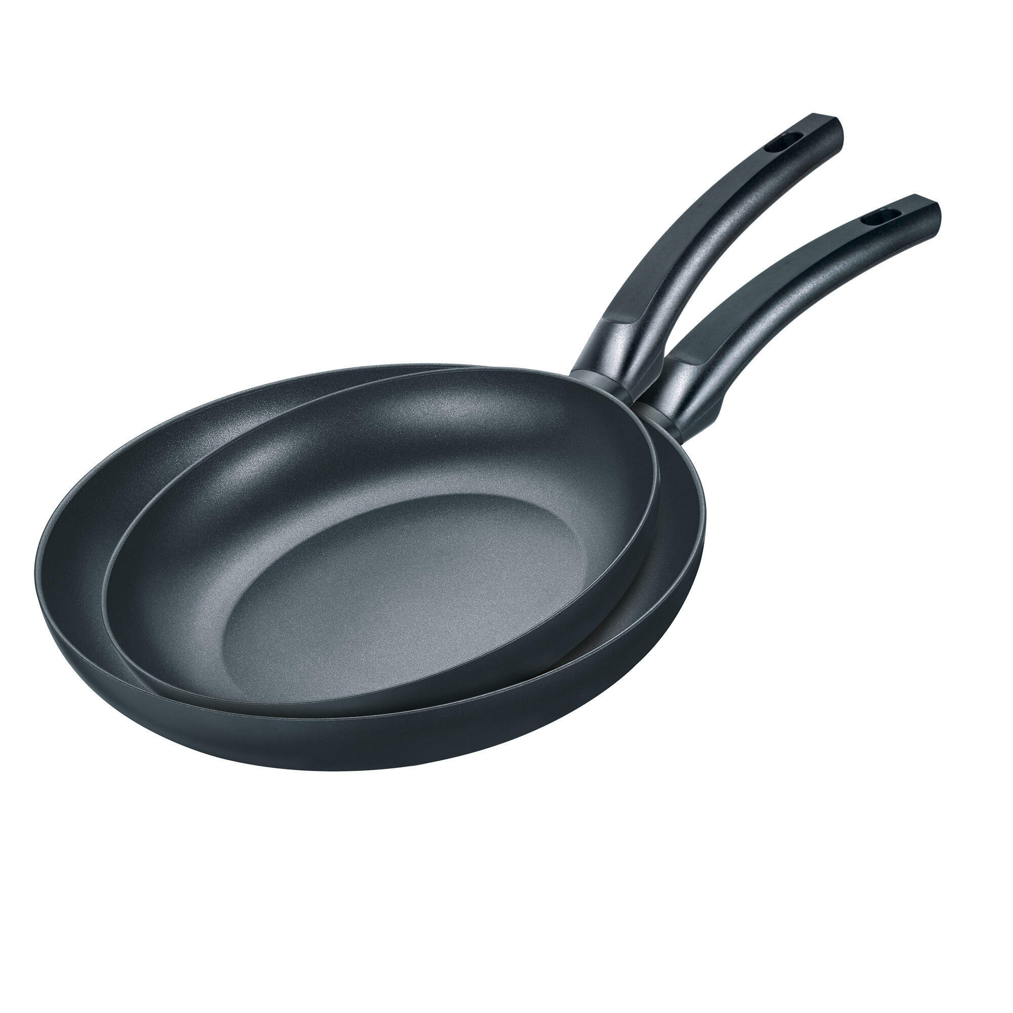 PFANNENSET Turino Aluminium 2-teilig  - Schwarz, Basics, Metall (24+28cm) - Berndes