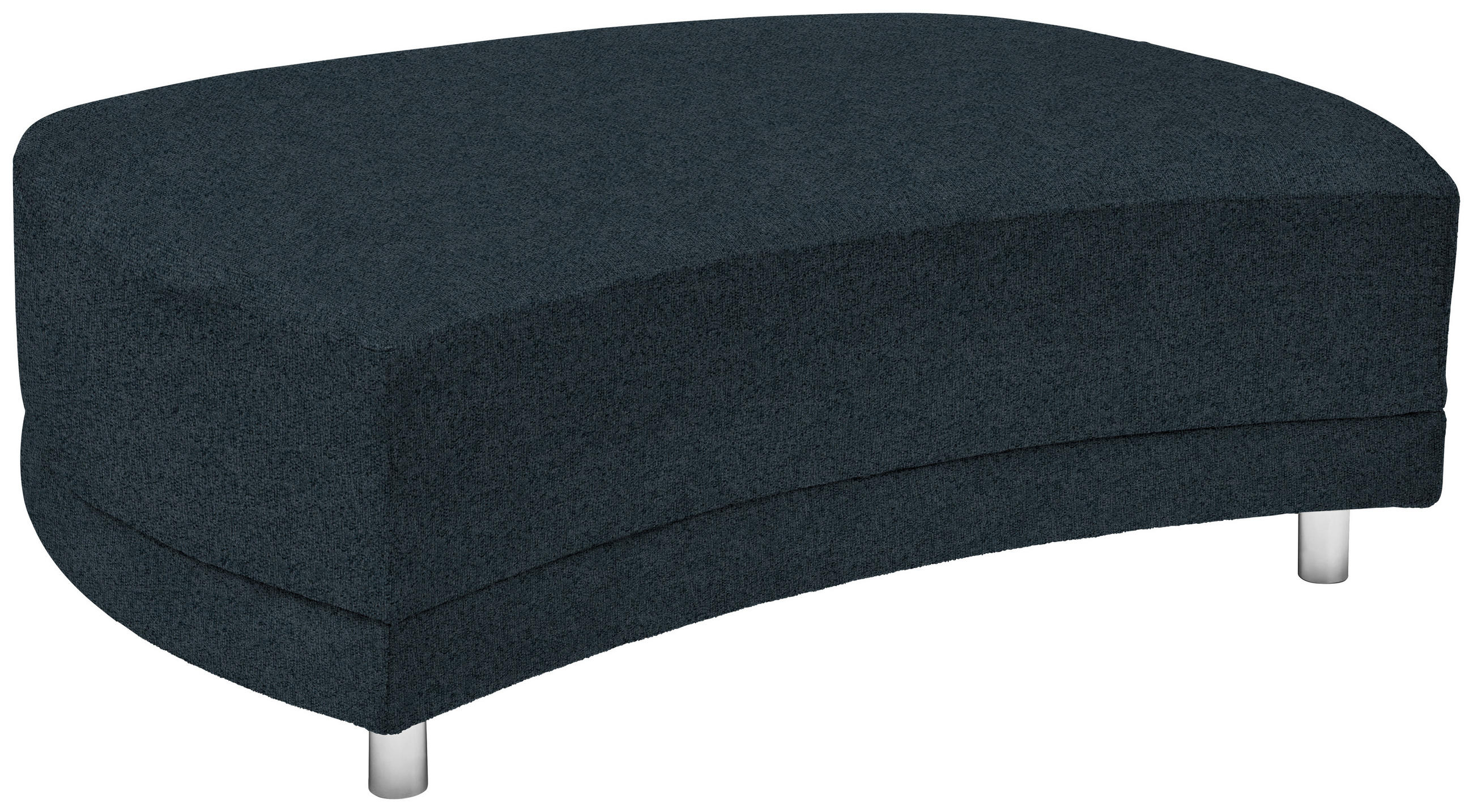 HOCKER in Textil Dunkelgrau  - Dunkelgrau/Silberfarben, Design, Kunststoff/Textil (142/46/100cm) - Carryhome