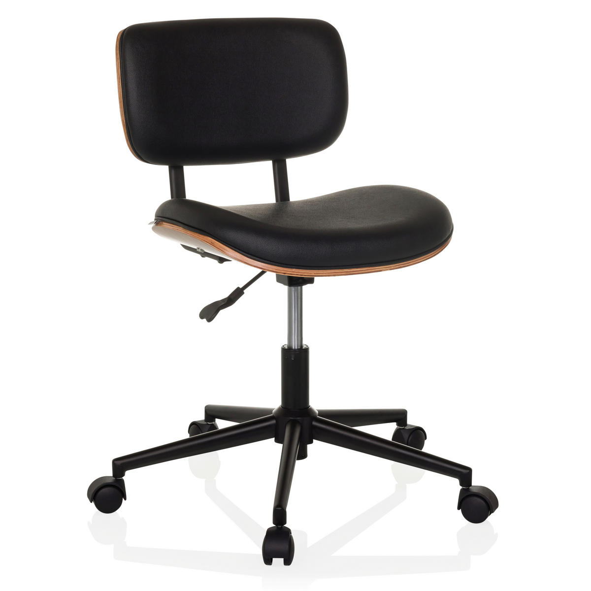 DREHSTUHL Schwarz  - Schwarz, MODERN, Leder/Kunststoff (59/73-83/59cm) - MID.YOU