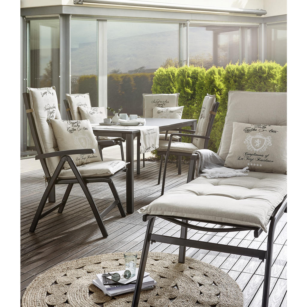 Thumbnail - Sieger Garten-Relaxsessel, Anthrazit, Silber, Metall, Textil, 62x109x95 cm, klappbar, Gartenmöbel, Gartenstühle, Liegest...