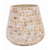 TEELICHTGLAS  - Creme/Rosa, KONVENTIONELL, Kunststoff (16/16/16cm) - Cor Mulder