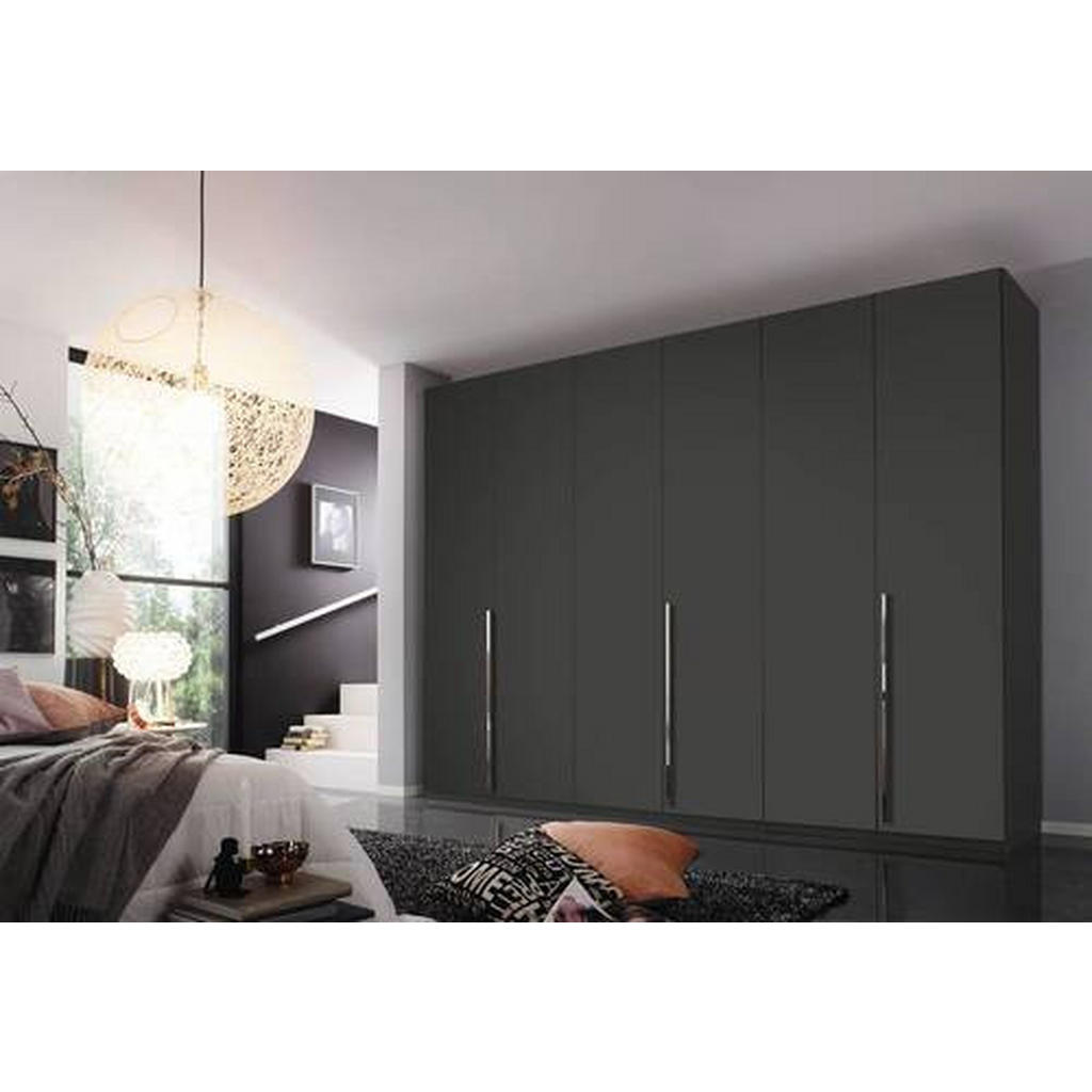 Thumbnail - home24 Drehtürenschrank, Graphit, Metall, 9 Fächer, 301x223x60 cm, Blauer Engel, Goldenes M, Made in Germany, Handmade i...