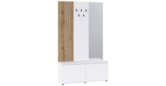 GARDEROBE  in 120/200/36,6 cm  - Eichefarben/Weiß, KONVENTIONELL, Holzwerkstoff (120/200/36,6cm) - Carryhome