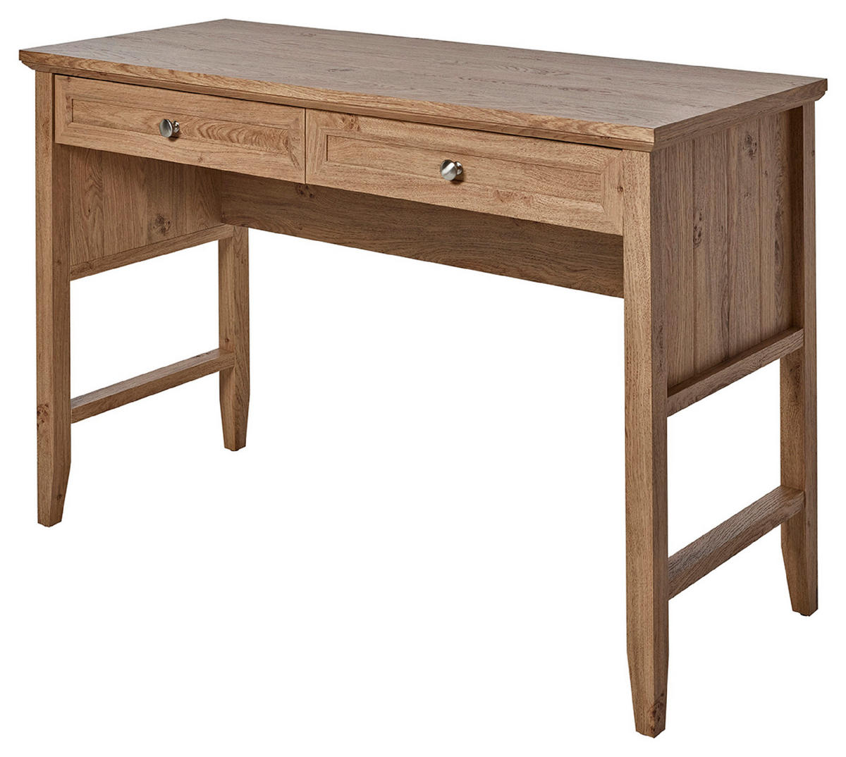 SCHREIBTISCH 120/50/79 cm Eichefarben Stauraum, in verschiedenen Holz-Dekoren erhältlich  - Eichefarben/Silberfarben, MODERN, Holzwerkstoff/Metall (120/50/79cm) - Livetastic