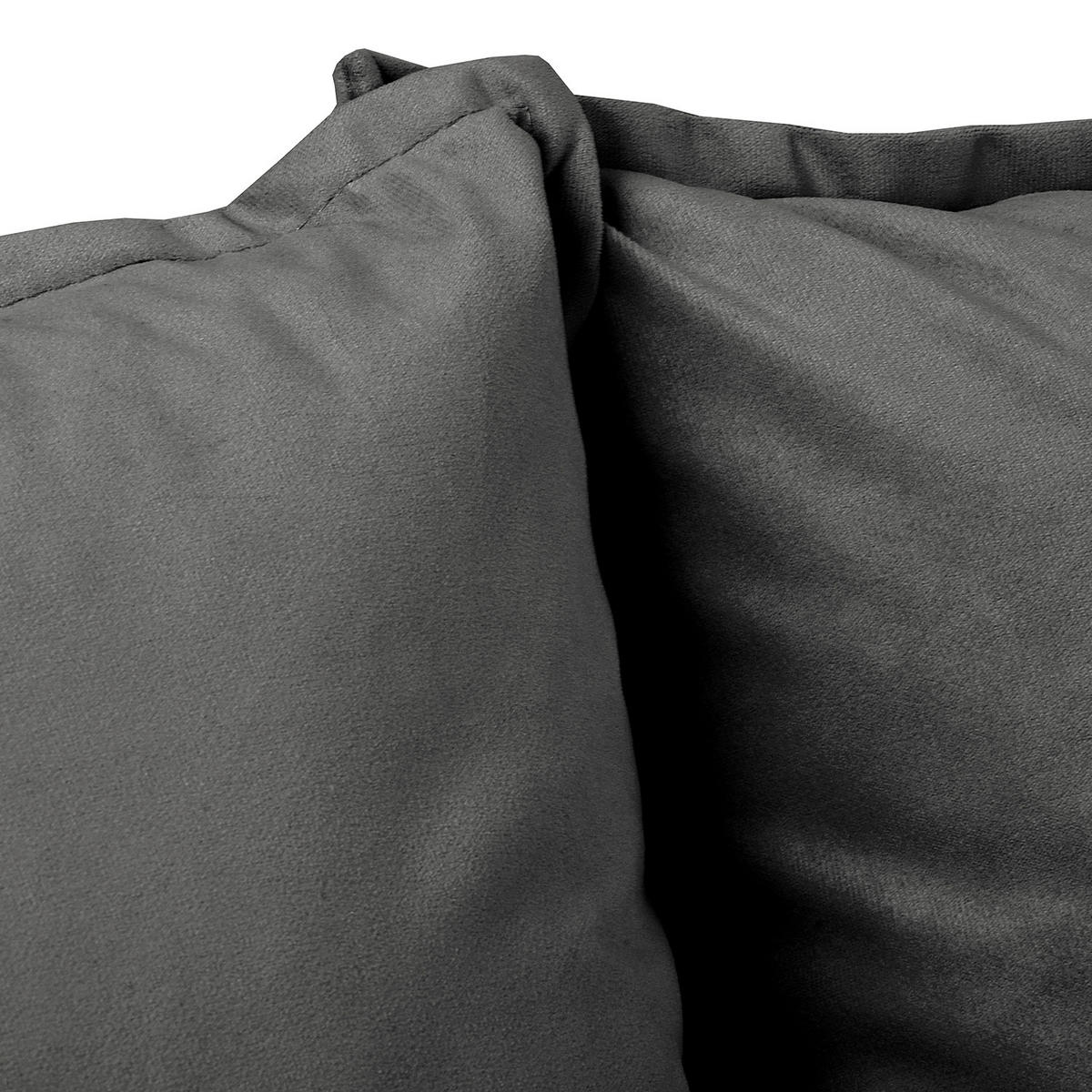 2-SITZER-SOFA Samt Schwarz  - Schwarz, Design, Holz/Textil (138/86/100cm) - P & B