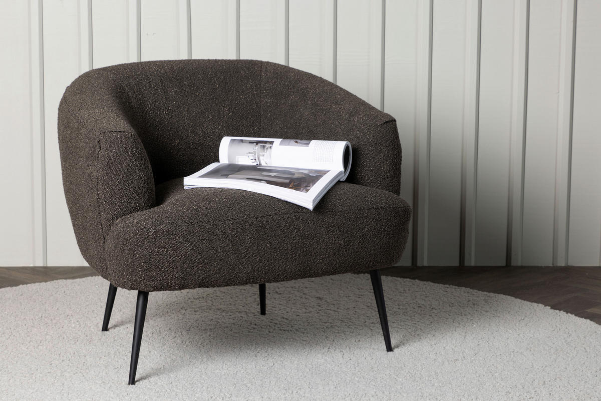 SESSEL in Schwarz  - Schwarz, Design, Textil/Metall (70/68,5/79cm) - Livetastic
