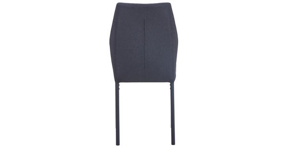 STUHL in Eisen Leinenoptik Metall, Textil - Dunkelgrau/Schwarz, MODERN, Textil/Metall (46/98/58,5cm) - Carryhome