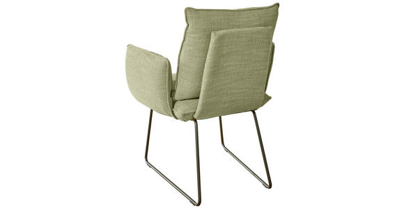 ARMLEHNSTUHL in Stahl Struktur - Beige/Schwarz, Design, Textil/Metall (65/90/70cm) - Dieter Knoll