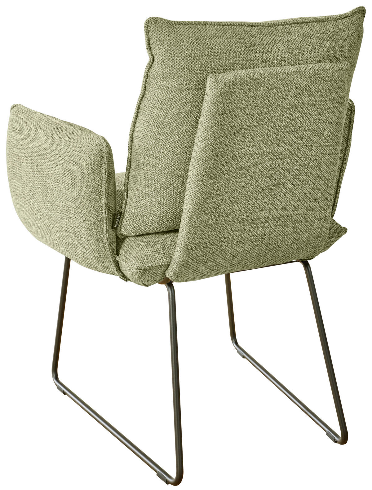 ARMLEHNSTUHL  in Stahl Struktur  - Beige/Schwarz, Design, Textil/Metall (65/90/70cm) - Dieter Knoll