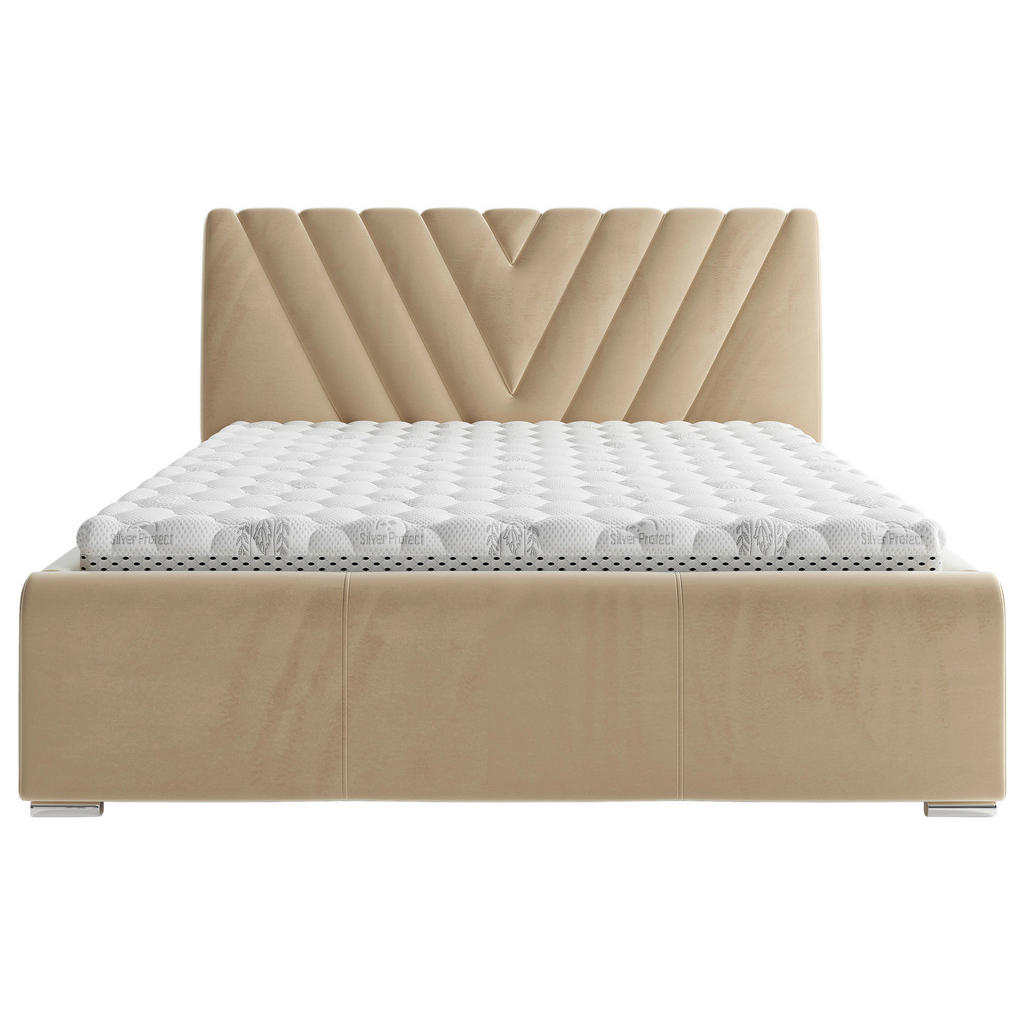 Thumbnail - Boxxx Polsterbett, Braun, Gelb, Holz, Metall, Buche, 180x200 cm, gepolstertes Kopfteil, Bettkasten, in verschiedenen Grö...