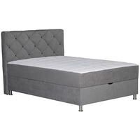 BOXBETT 120/200 cm  Grau  - Chromfarben/Grau, Design, Kunststoff/Textil (120/200cm) - Boxxx