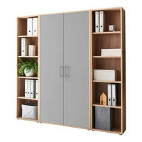 AKTENSCHRANK 172,6/185,6/33 cm  - Hellgrau/Sonoma Eiche, MODERN, Holzwerkstoff (172,6/185,6/33cm) - MID.YOU
