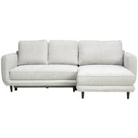 ECKSOFA in Struktur Hellgrau  - Hellgrau/Schwarz, Konventionell, Holz/Textil (247/170cm) - Carryhome