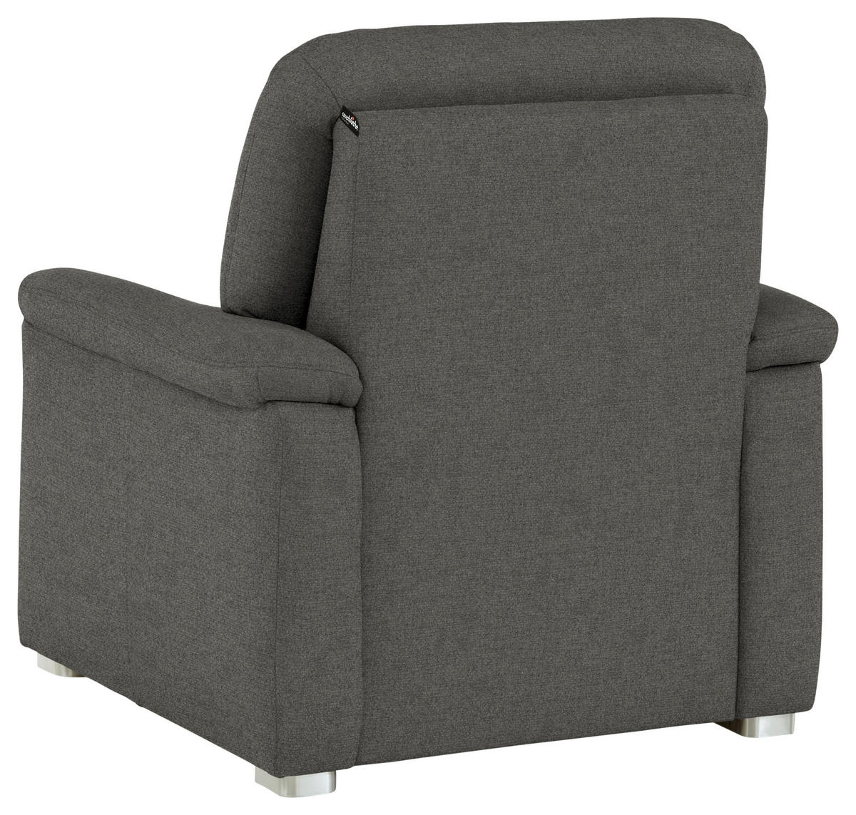 SESSEL Chenille Grau  - Alufarben/Grau, Konventionell, Textil/Metall (88/96/89cm) - Beldomo Comfort
