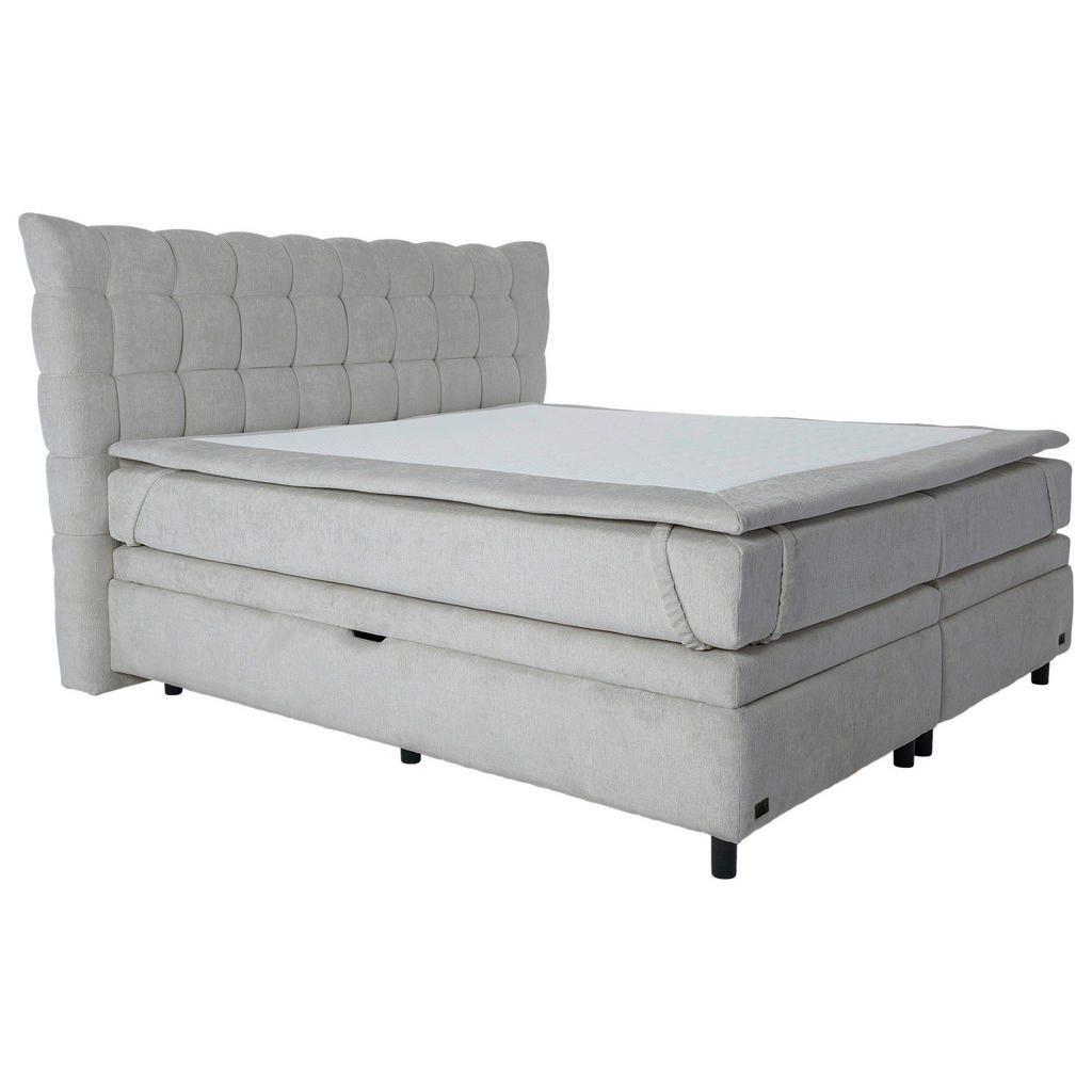 Pat Boxspring, 180/200 cm, gri deschis