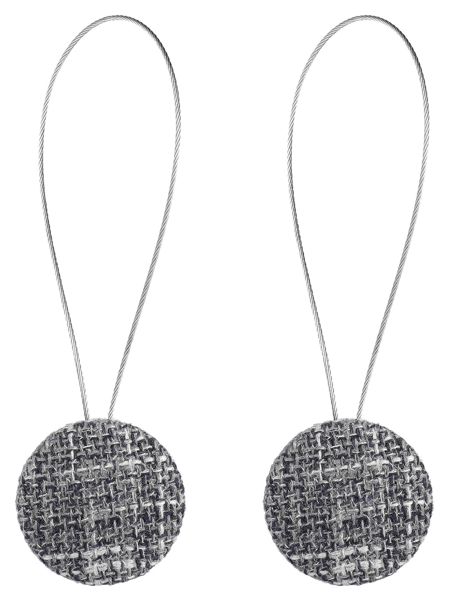 ŘASÍCÍ SPONA - tmavě šedá, Basics, textil (4cm) - Homeware