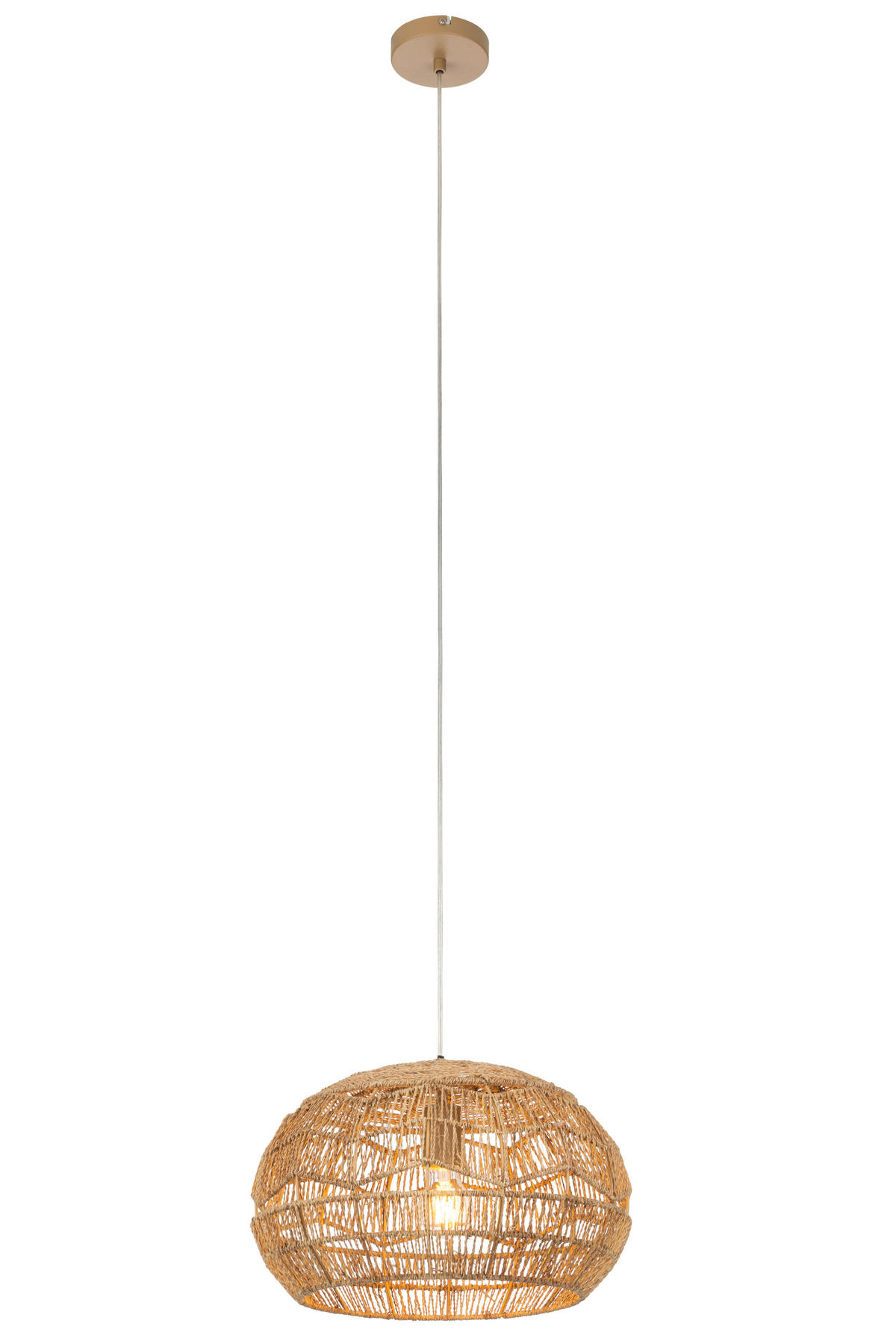 HÄNGELEUCHTE 40/150 cm  - Naturfarben, Trend, Textil/Metall (40/150cm) - Collett's Monde