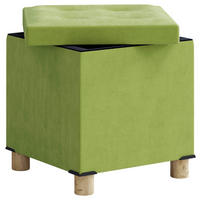 SITZBOXTextil Grün  - Braun/Grün, Modern, Holzwerkstoff/Textil (38/40/38cm) - MID.YOU