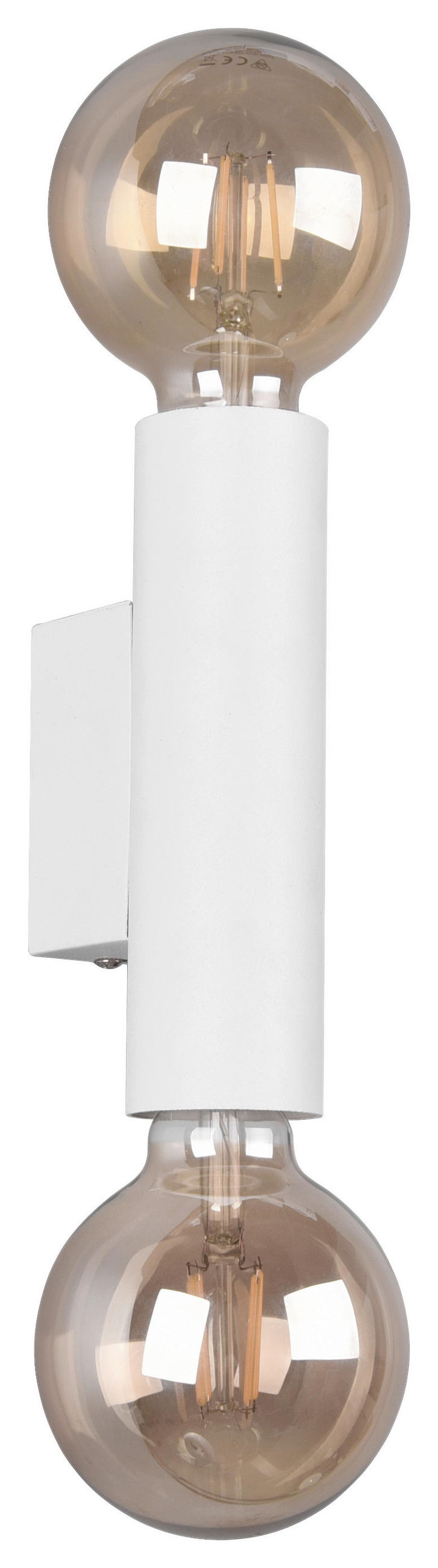 WANDLEUCHTE - Weiß, Design, Metall (18/5/8,5cm) - P & B