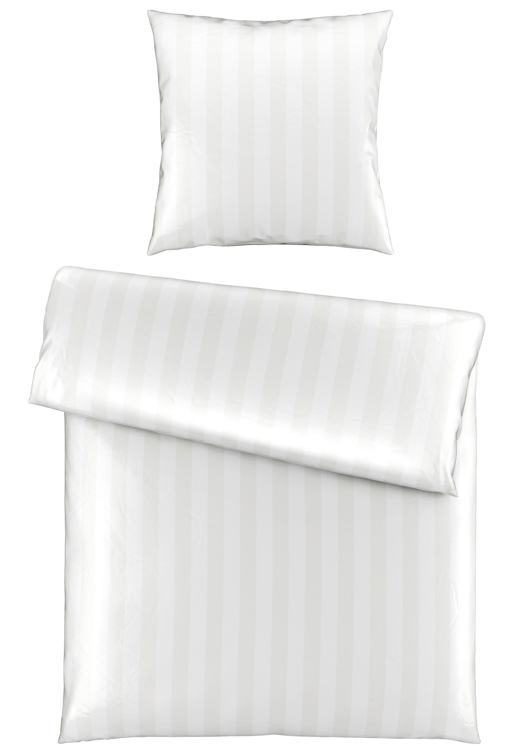 BETTWÄSCHE Satin 155/220 cm  - Weiß, Textil (155/220cm) - Dieter Knoll