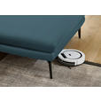 ECKSOFA in Echtleder Blau  310/180 cm  - Blau/Schwarz, Design, Leder/Metall (310/180cm) - Dieter Knoll