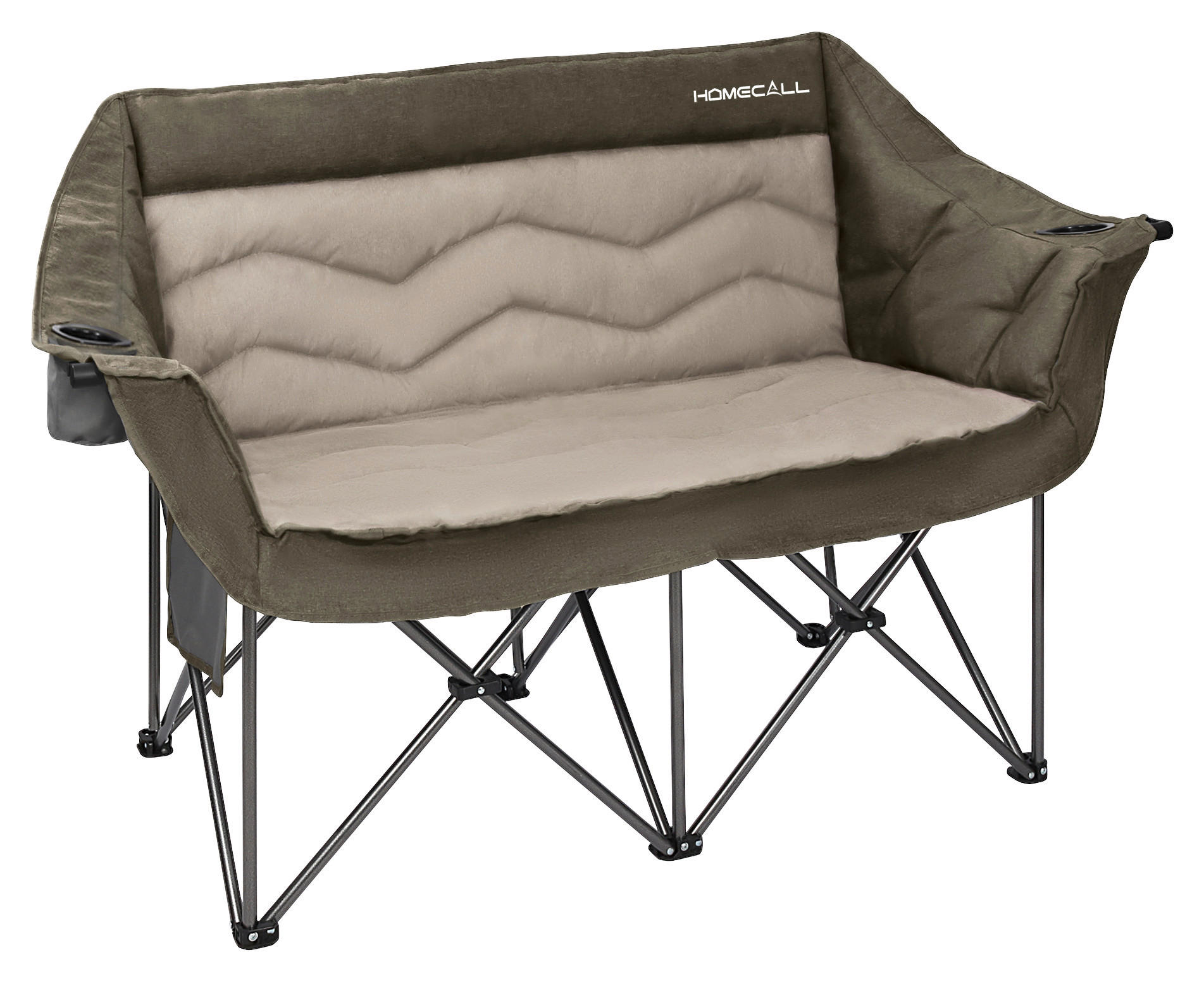 CAMPING-KLAPPSTUHL - Schwarz/Grün, Basics, Textil/Metall (134/108/50cm) - Modante
