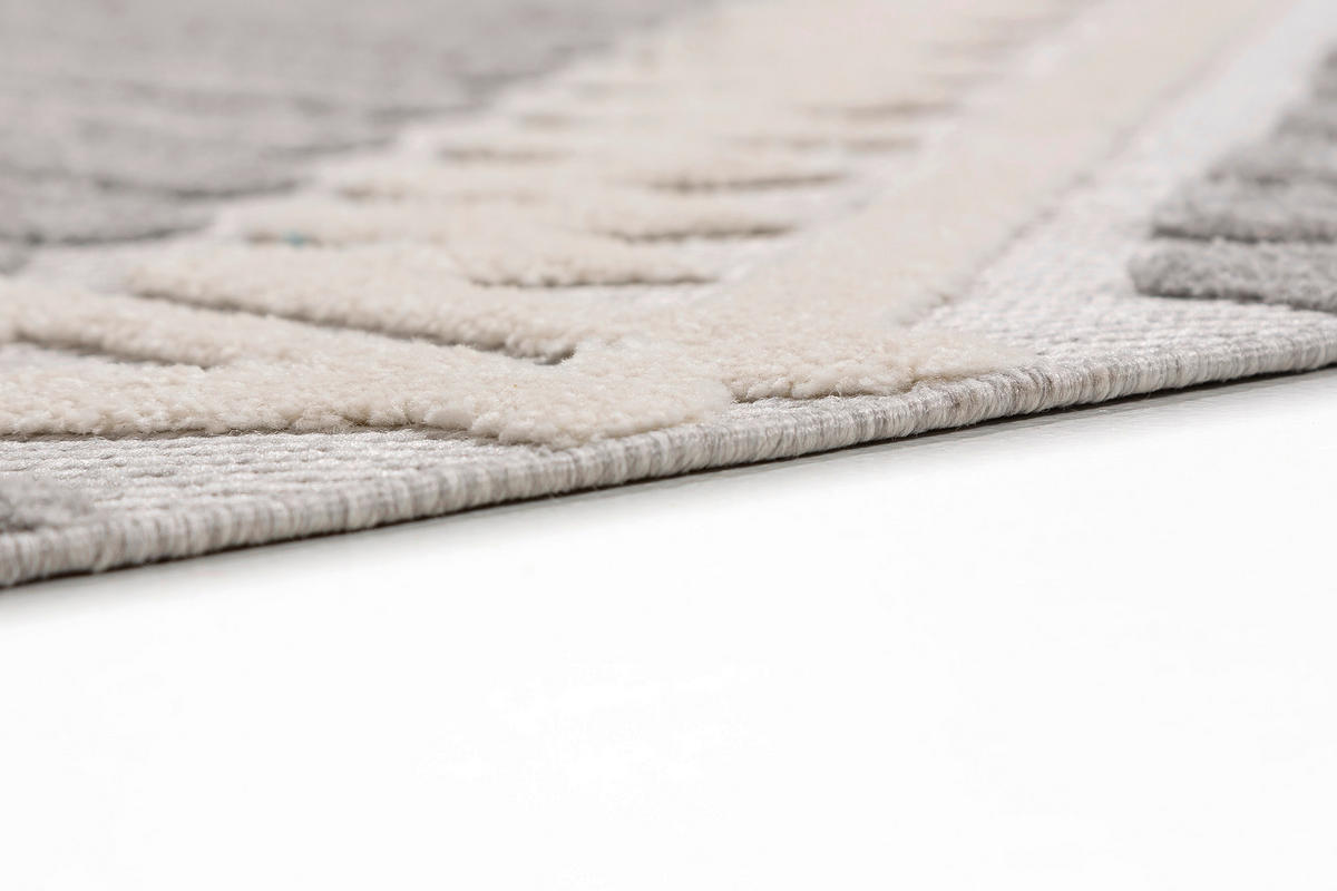 WEBTEPPICH 133/190 cm Summer Grau rechteckig  - Grau, Basics, Kunststoff/Textil (133/190cm) - Schöner Wohnen