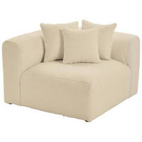 SOFAELEMENT in Flachgewebe, Teddystoff Beige  - Beige, Trend, Textil (115/70/115cm) - Livetastic