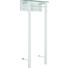 GARDEROBENPANEEL 83/193/35 cm - Alufarben/Weiß, Design, Glas/Metall (83/193/35cm) - Moderano GARDEROBENPANEEL 83/193/35 cm - Alufarben/Weiß, Design, Glas/Metall (83/193/35cm) - Moderano