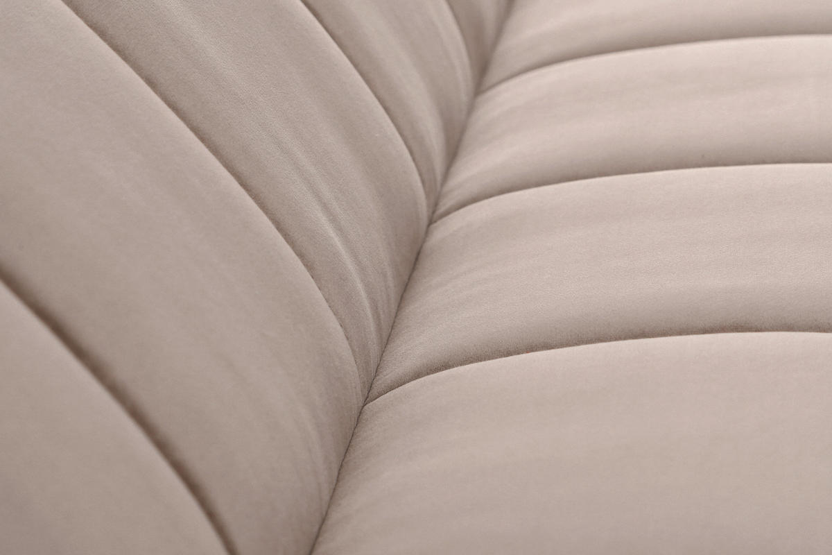 SCHLAFSOFA Samt Grau  - Naturfarben/Grau, Design, Holz/Textil (180/81/86cm) - P & B