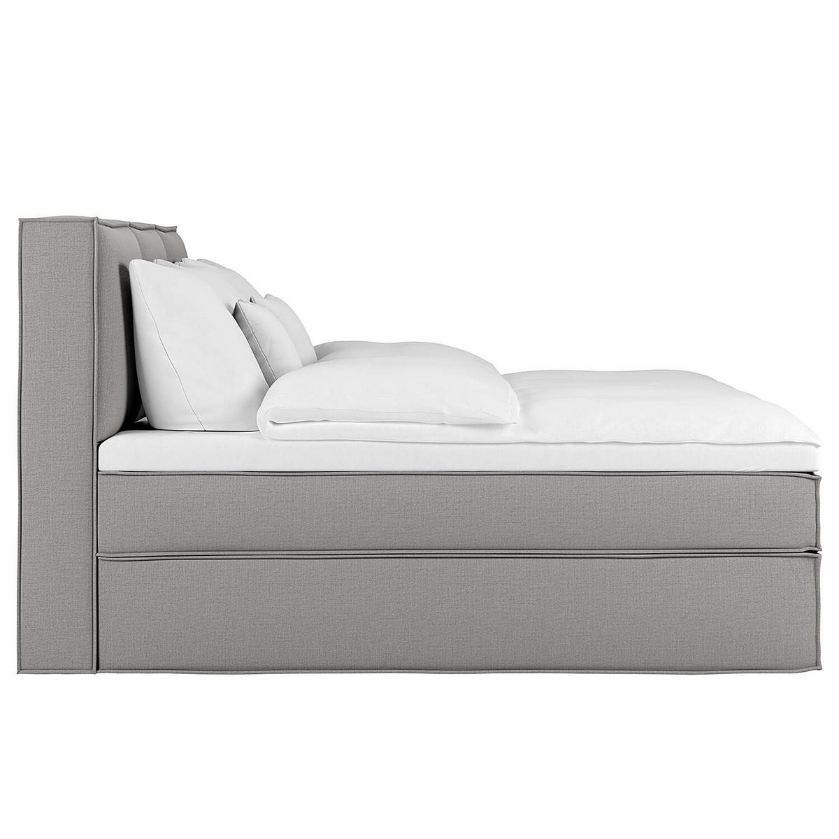 BOXSPRINGBETT 270/200 cm  in Hellgrau  - Hellgrau, Design, Textil (270/200cm) - home24