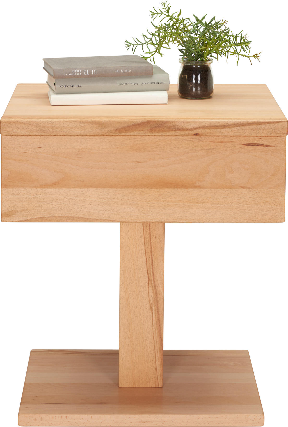 NACHTSCHRANK 51/60/38,5 cm Kernbuche massiv  - Buchefarben, Natur, Holz (51/60/38,5cm) - Linea Natura