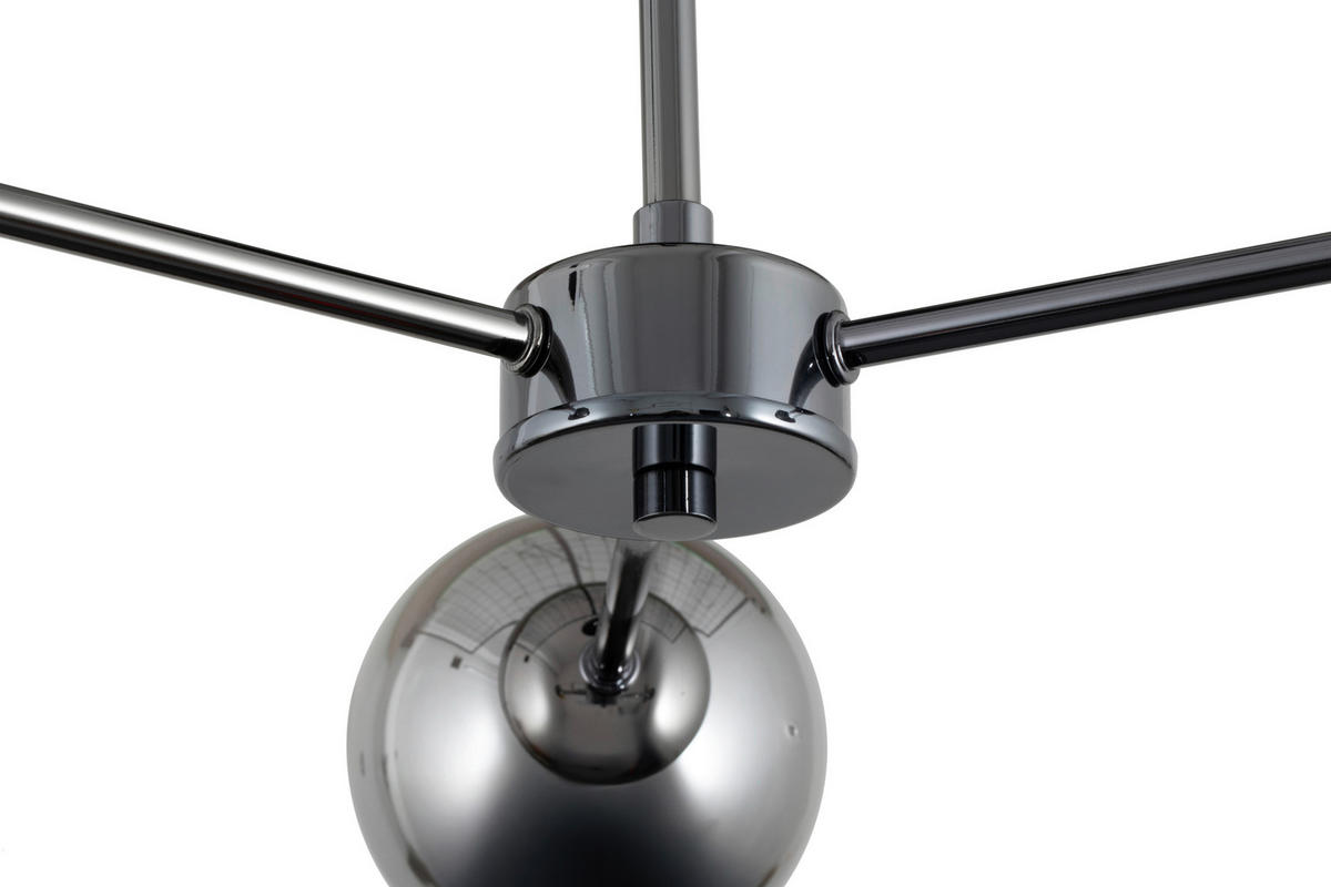 DECKENLEUCHTE  62/25 cm    - Braun, Trend, Glas/Metall (62/25cm) - Novel