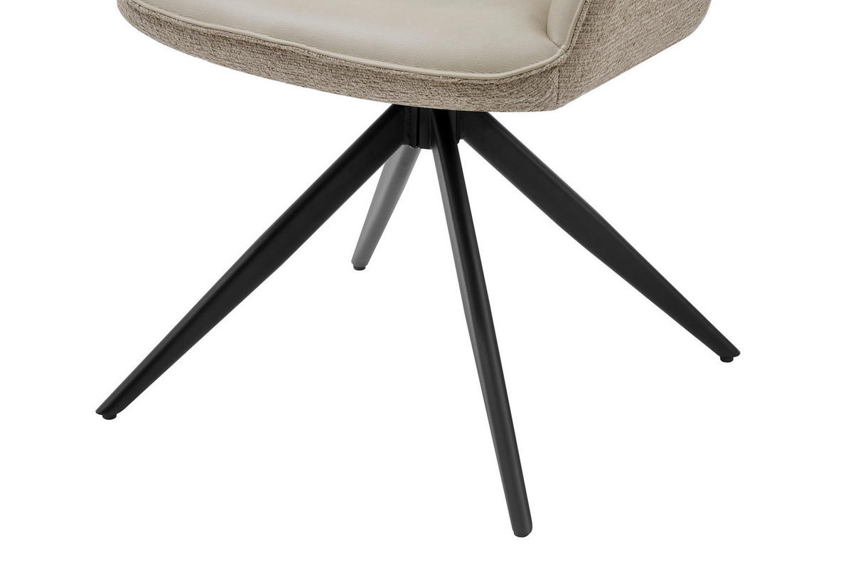 STOLICA S NASLONOM ZA RUKE  crna, taupe  drvo, metal, tekstil      - crna/taupe, Moderno, drvo/metal (58/87/61,5cm) - Livetastic
